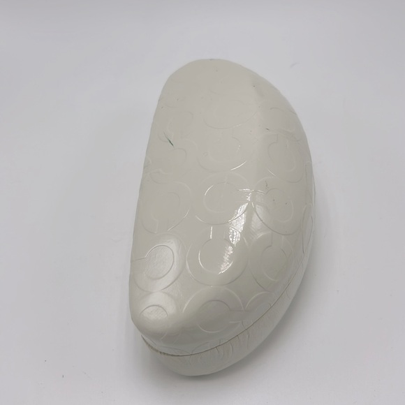 Coach Hard Clamshell Sunglasses Sunglass Case Cream Colored - Picture 5 of 8